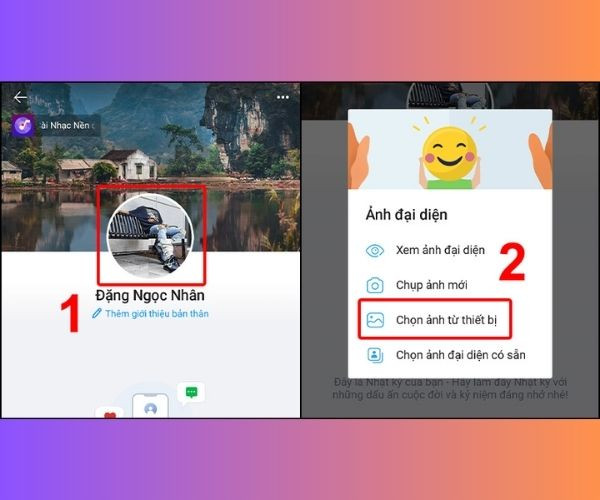 Cách thay đổi ảnh đại trên Zalo qua điện thoại bước 2 Cách thay đổi ảnh đại trên Zalo qua điện thoại bước 2