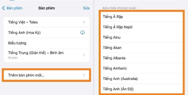 Cách thêm ngôn ngữ mới cho bàn phím B2