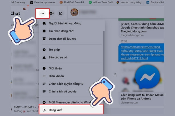 Cách xóa tài khoản Messenger trên giao diện web qua máy tính