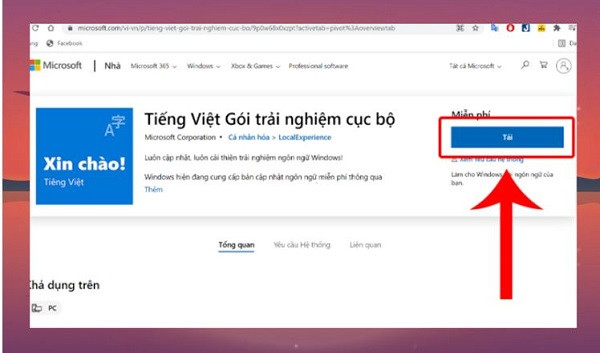Cài tiếng Việt cho máy tính bằng gói ngôn ngữ trên Microsoft Store B1