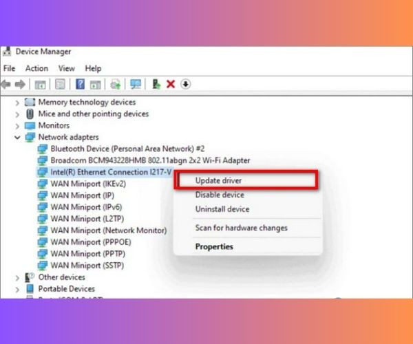 Cập nhật driver trên Windows 11 thông qua Device Manager bước 3
