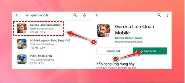 Cập nhật game Liên Quân