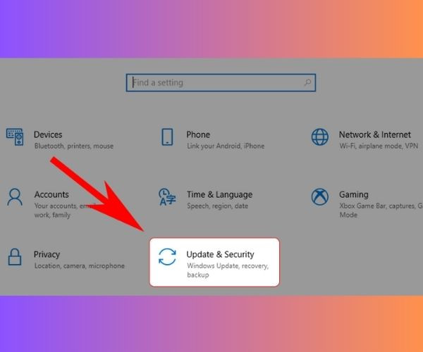 Cập nhật Windows 10 bước 1