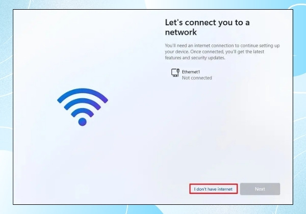 Chạy lệnh bỏ qua WiFi trên Windows 11 B4