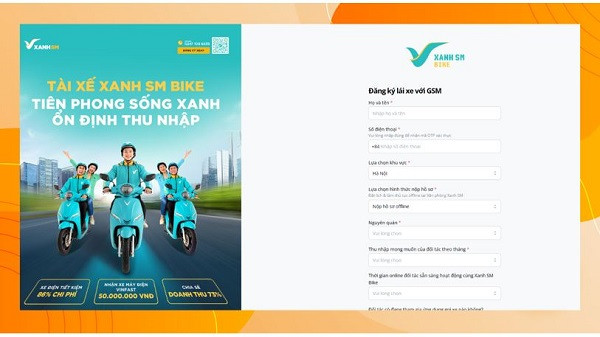 Đăng ký Xanh SM Online B1