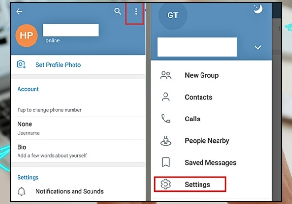 Đăng xuất Telegram với Android B1