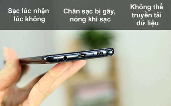 Điện thoại sạc không vào pin hoặc sạc rất chậm.