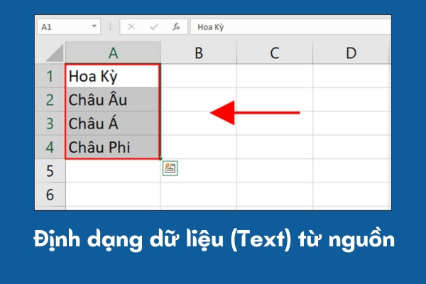 Định dạng dữ liệu (Text) từ nguồn Định dạng dữ liệu (Text) từ nguồn