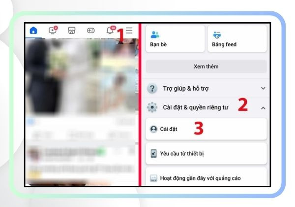 Đổi tên FB trên iPhone bước 1
