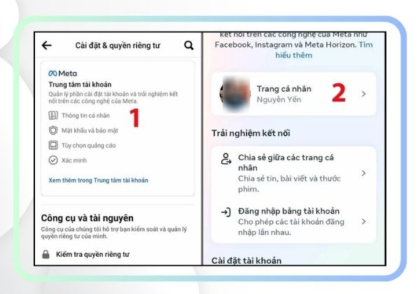 Đổi tên FB trên iPhone bước 2