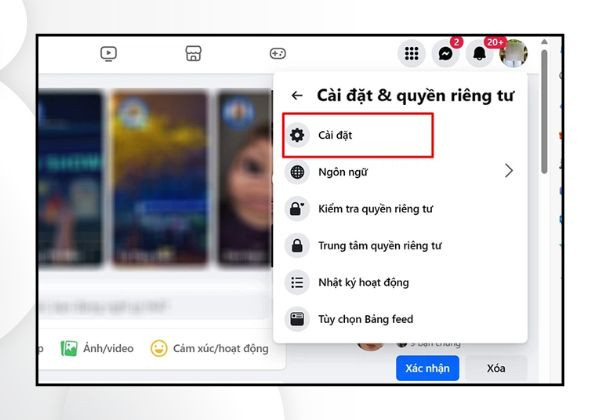 Đổi tên FB trên máy tính bước 2