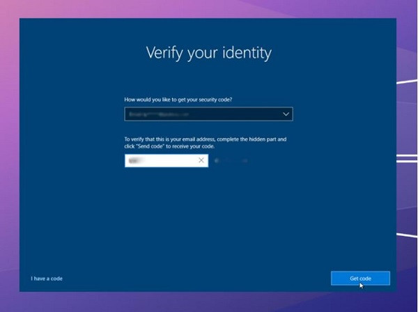 Dùng Microsoft Account để reset password B3