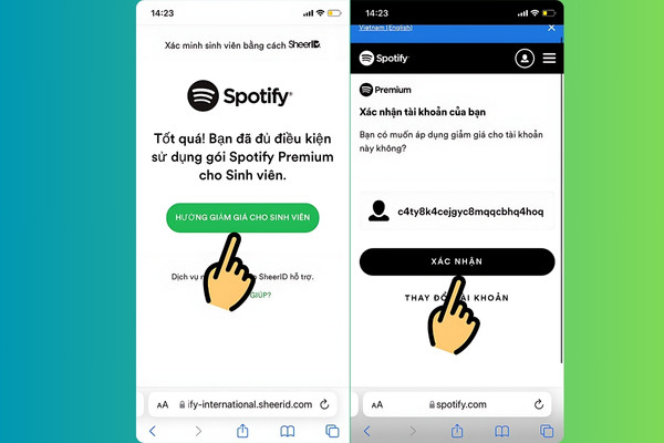 Hướng dẫn cách đăng ký Spotify Premium sinh viên bước 5 Hướng dẫn cách đăng ký Spotify Premium sinh viên bước 5
