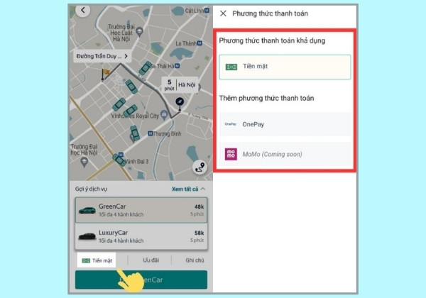 Hướng dẫn cách đặt xe taxi trên ứng dụng Xanh SM B4 Hướng dẫn cách đặt xe taxi trên ứng dụng Xanh SM B4
