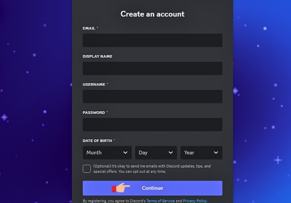 Hướng dẫn cách tạo tài khoản Discord trên máy tính chi tiết bước 5