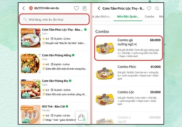 Hướng dẫn đặt đồ ăn trên Grab một cách tiện lợi b3 Hướng dẫn đặt đồ ăn trên Grab một cách tiện lợi b3