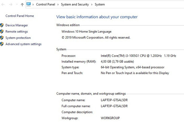 Kiểm tra cấu hình laptop B2