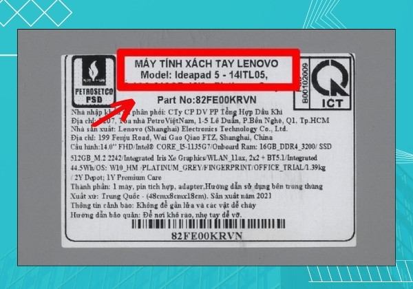 Kiểm tra kích thước màn hình laptop bằng thông số kỹ thuật bước 1