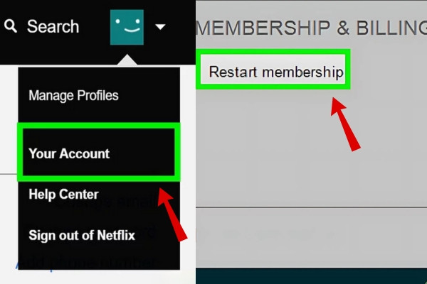 Làm thế nào để kích hoạt đăng ký lại tài khoản Netflix