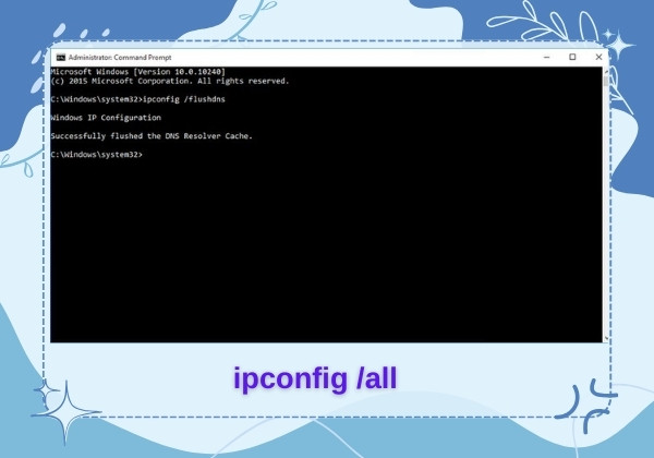 Lệnh Ipconfig CMD