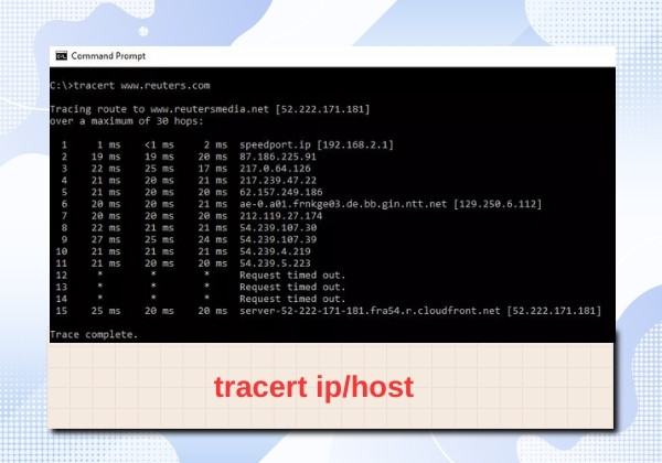 Lệnh Tracert và các câu lệnh CMD trong Windows 10
