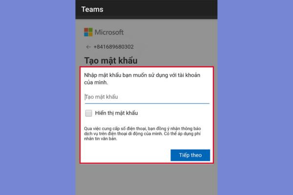 Microsoft Teams download trên điện thoại bước 4 Microsoft Teams download trên điện thoại bước 4