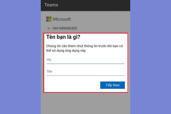 Microsoft Teams download trên điện thoại bước 5 Microsoft Teams download trên điện thoại bước 5