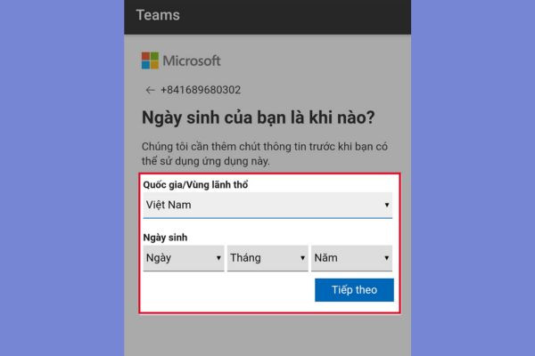 Microsoft Teams download trên điện thoại bước 6 Microsoft Teams download trên điện thoại bước 6