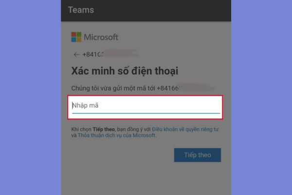 Microsoft Teams download trên điện thoại bước 7 Microsoft Teams download trên điện thoại bước 7