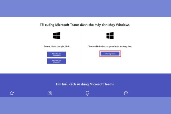 Microsoft Teams download trên máy tính bước 1 Microsoft Teams download trên máy tính bước 1