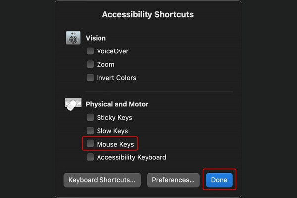 Mouse Key bước 2