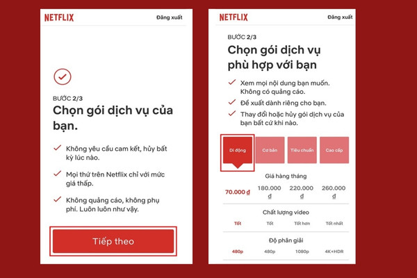 Mua tài khoản Netflix trên Android b2