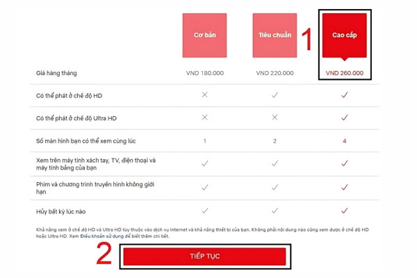 Mua tài khoản Netflix trên TV B3