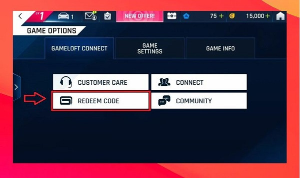 Nhập code game Asphalt 9
