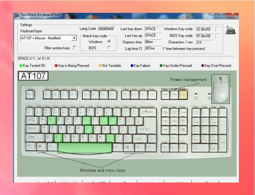 PassMark Keyboardtest