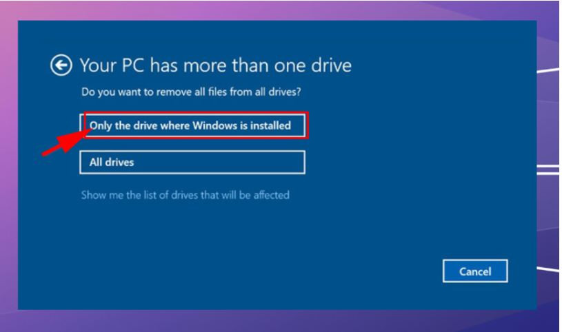 Reset Windows 10 xóa toàn bộ dữ liệu B2