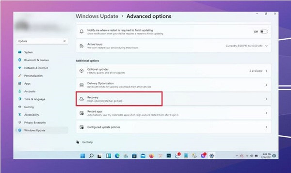 Reset Windows 11 B3