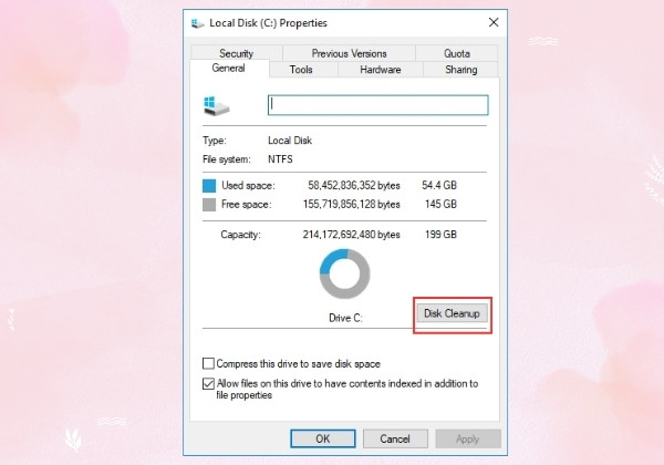 Sử dụng công cụ Disk Cleanup để dọn dẹp ổ C trên Windows 11 b3
