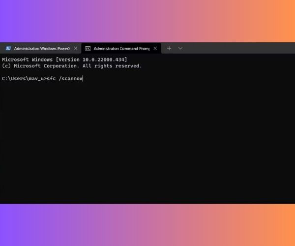 Sử dụng công cụ System File Checker -2