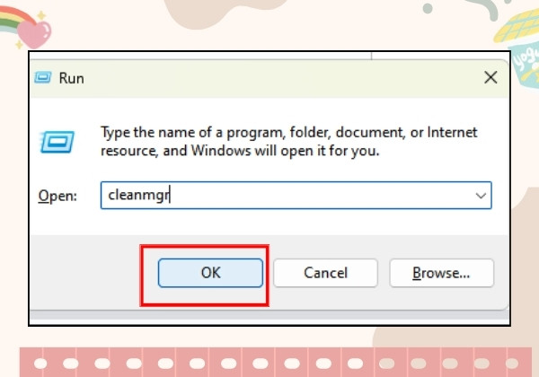 Sử dụng Disk Clean bước 1