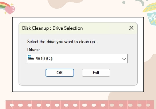 Sử dụng Disk Clean bước 2