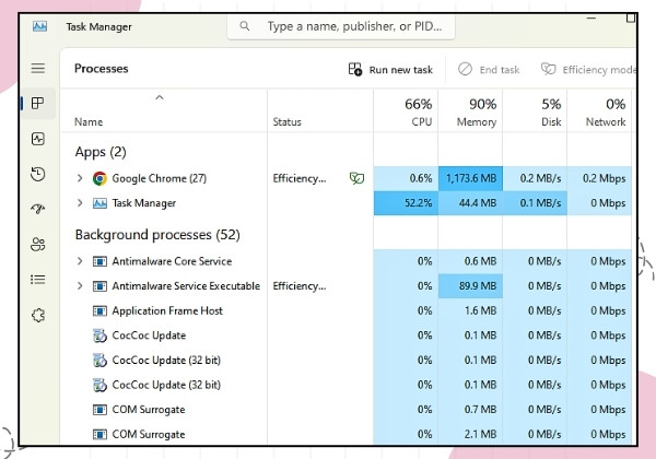 Sử dụng Task Manager để tắt các chương trình gây treo máy Sử dụng Task Manager để tắt các chương trình gây treo máy