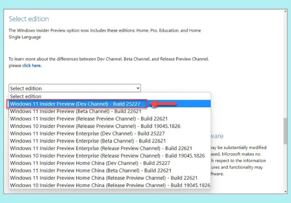 Tải ISO phiên bản Insider Preview của Windows 11 bước 3 Tải ISO phiên bản Insider Preview của Windows 11 bước 3