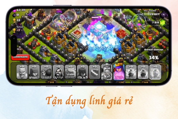 Tận dụng lính giá rẻ