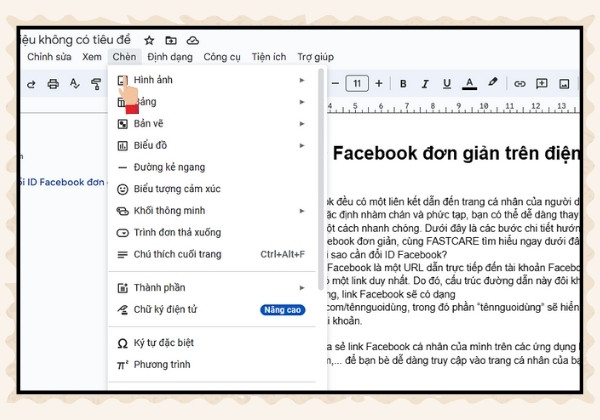 Tạo bảng mục lục B1 Tạo bảng mục lục B1