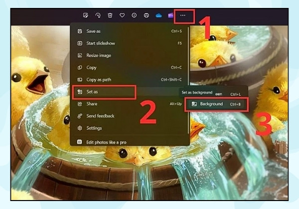 Thay đổi hình nền từ thanh Ribbon B2