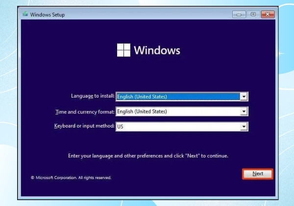 Thực hiện cài đặt Windows 11 b1
