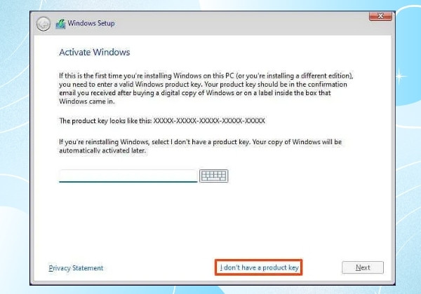 Thực hiện cài đặt Windows 11 B3