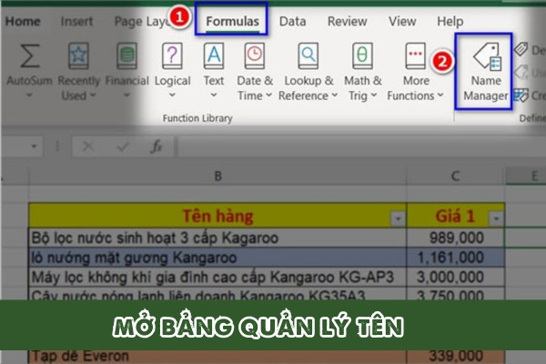 Tính sum theo màu bằng Get.CELL + Mẹo Named Range B2 Tính sum theo màu bằng Get.CELL + Mẹo Named Range B2