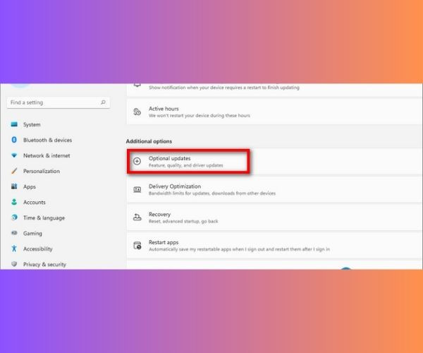 Update driver Win 11 thông qua Settings bước 3